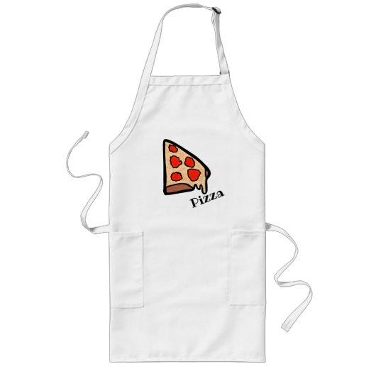Tablier Long Glissade de pizza (Devant)