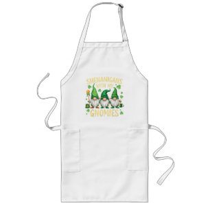 Tablier Long Gnome de la Fête de la Saint-Patrick Chanceux Trèf