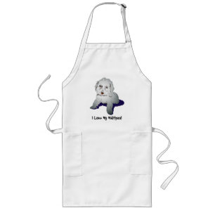 Tablier Long Graphique de marionnettes mignonnes de Maltipoo