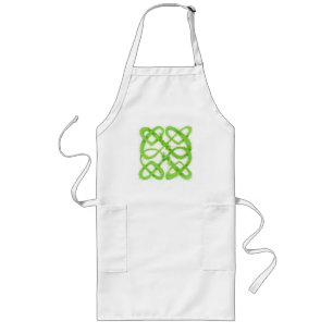 TABLIER LONG GREEN CELTIC KNOT