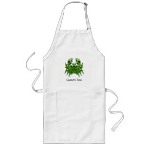 Tablier Long Green crab Celtic Knot