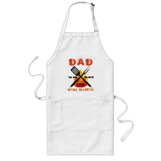 TABLIER LONG GRILL MASTER - L'HOMME LE MYTHE LA LÉGENDE (Devant)