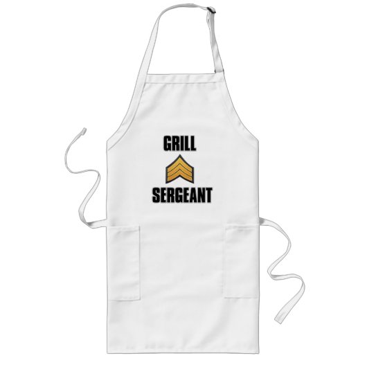 Tablier Long Grill Sergeant drôle apron été barbecue grillade f (Devant)