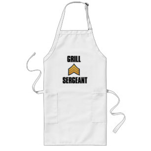 Tablier Long Grill Sergeant drôle d'apron d'été barbecue grilla