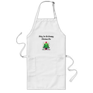 Tablier Long Grumpy Christmas Tree Cartoon – Funny Holiday Shir