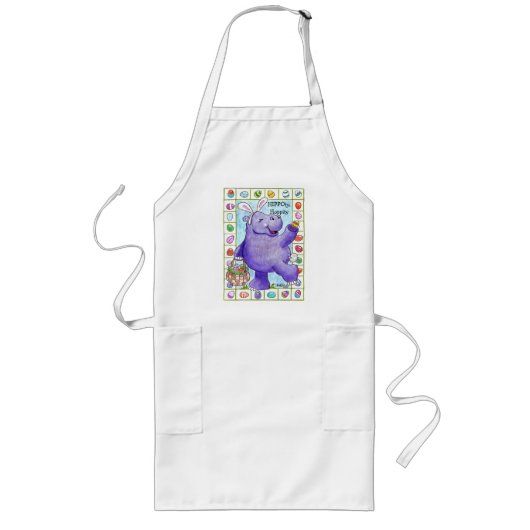 Tablier Long Hippo lapin de Pâques (Devant)