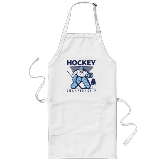Tablier Long Hockey drôle (Devant)