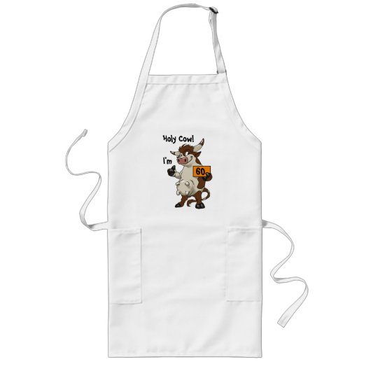Tablier Long Holy Cow I'm 60 Funny 60th Birthday Gift Apron (Devant)