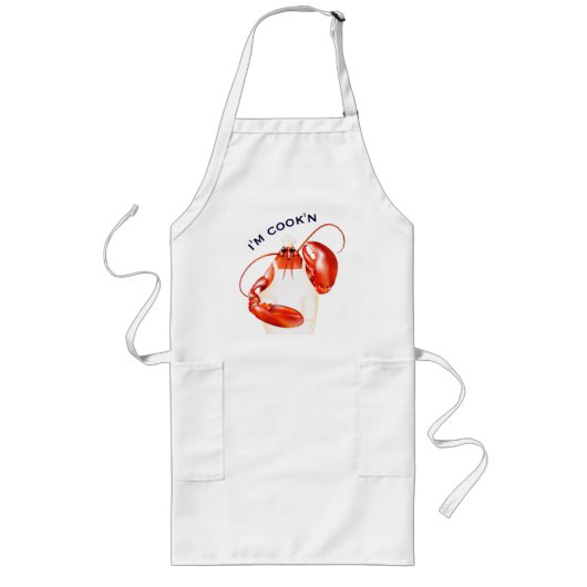 Tablier Long Homard Chef Fruits de Mer (Devant)