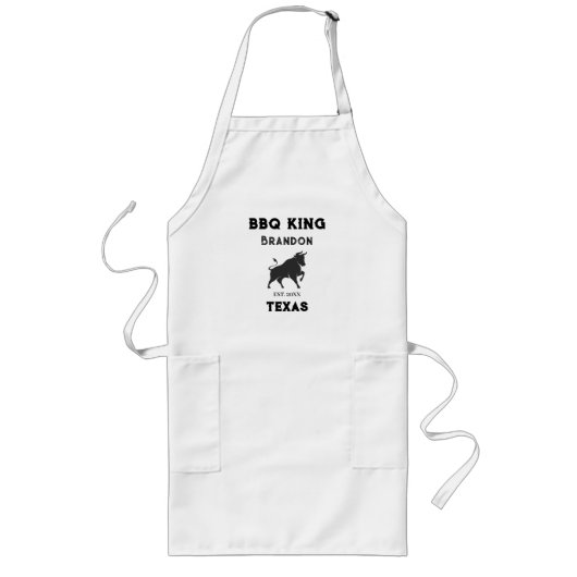 Tablier Long Hommes BBQ King Texas (Devant)