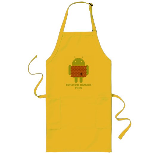 Tablier Long Honeypeb Thoughts Inside (Android Bug Droid Bee) (Devant)