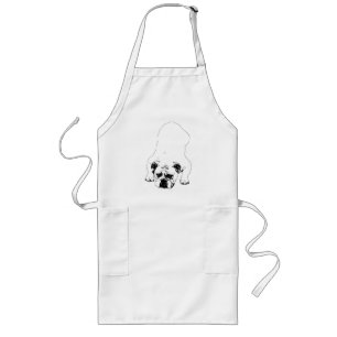 Tablier Long Humeur de cuisine calme Bulldog