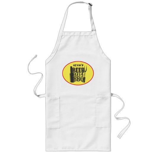 Tablier Long Humour Barbecue Jardin Queue de grillades Maître d (Devant)