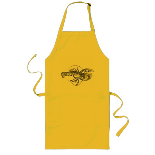 Tablier Long Illustration de homard vintage (Devant)