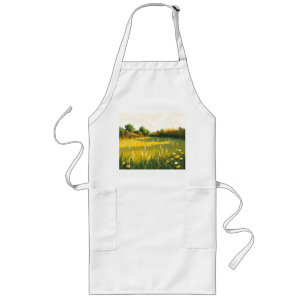 Tablier Long Impressionniste prairie calme