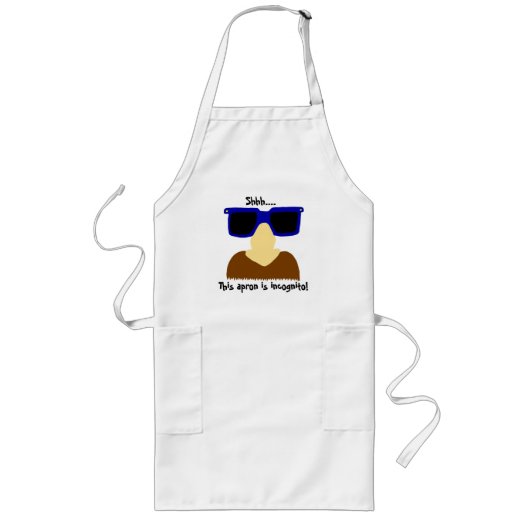 Tablier Long Incognito Moustache et lunettes Apron (Devant)