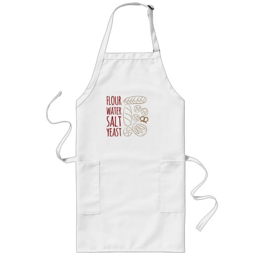 Tablier Long Ingrédients de pain sur le tablier (Devant)