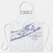 Tablier Long Island Les Hamptons Carte Bleu Marine (Recto)