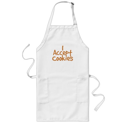 Tablier Long J'accepte les cookies (Devant)