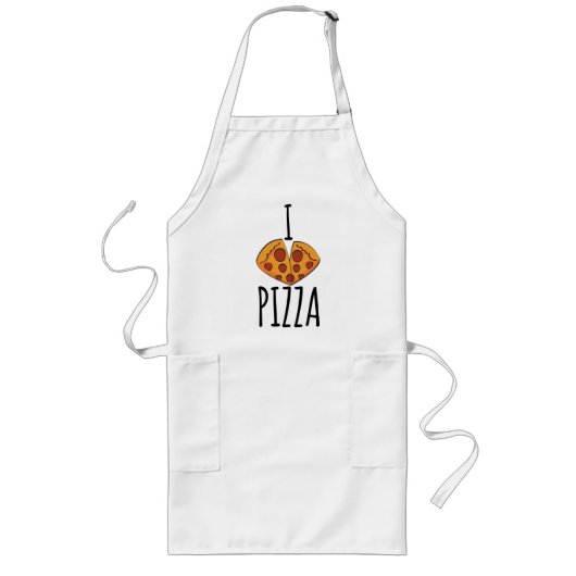 Tablier Long J'adore la Pizza ! T-Shirt (Devant)