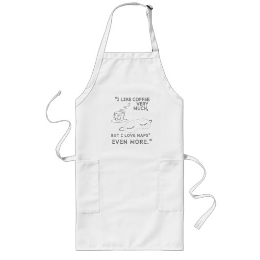 TABLIER LONG J'AIME BEAUCOUP LE CAFÉ (Devant)
