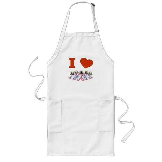 Tablier Long J'AIME Bingo Apron (Devant)