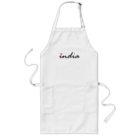 Tablier Long J'aime l'Inde (Devant)