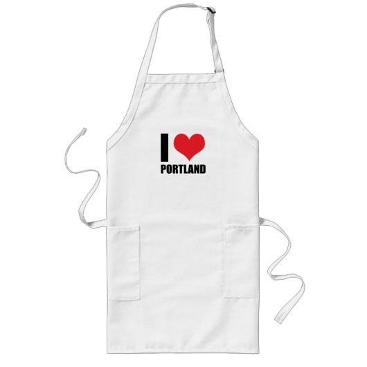 Tablier Long J'aime Portland (Devant)