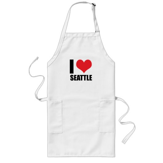 Tablier Long J'aime Seattle (Devant)