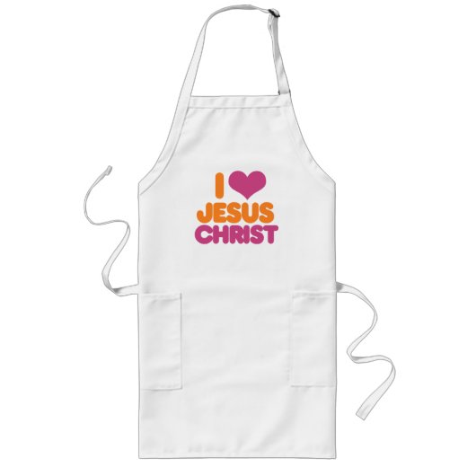 Tablier Long Je Coeur Jésus Christ (Devant)
