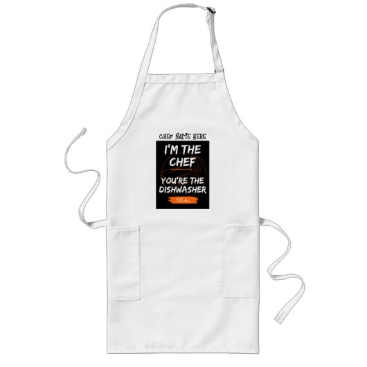 Tablier Long Je suis le Chef Apron (Devant)