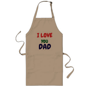 Tablier Long Je t'aime Papa Simple