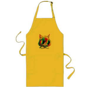Tablier Long Joli Chat Drôle Smol (Peinture N° 5)