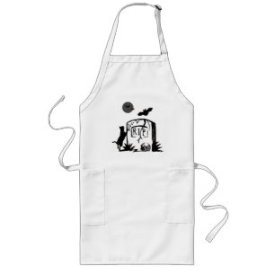 Tablier Long Jouer noir chat Apron