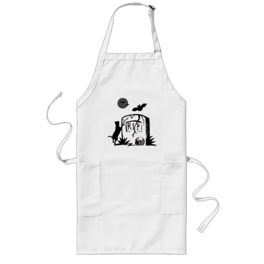 Tablier Long Jouer noir chat Apron (Devant)