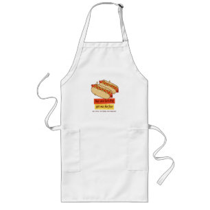 Tablier Long Journée nationale du hot dog Art culinaire rétro