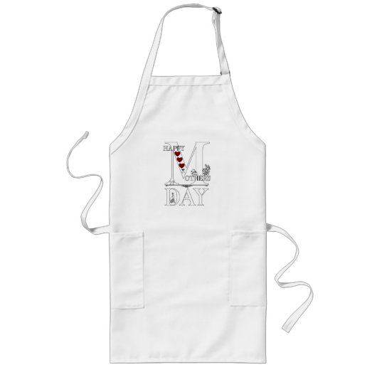 Tablier Long Joyeuse fête des mères Apron (Devant)