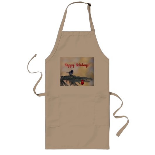 Tablier Long "Joyeuses fêtes !" La cuisson ! (Devant)
