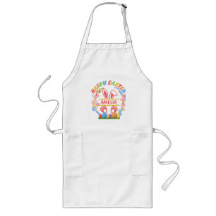 Tablier Long Joyeuses Pâques Personnalisé