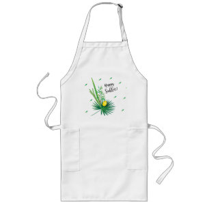 Tablier Long Joyeux Sukkot Lulav et Motif d'aquarelle Etrog