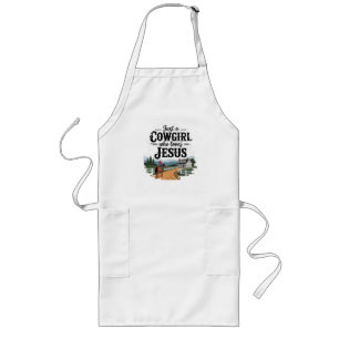 Tablier Long "Juste une cowgirl qui aime Jésus" Christian