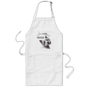 Tablier Long Juste une fille qui aime Westies mignonne Westie A