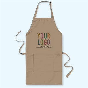 Tablier Long Kaki Personnalisé Logo Entreprise Sur