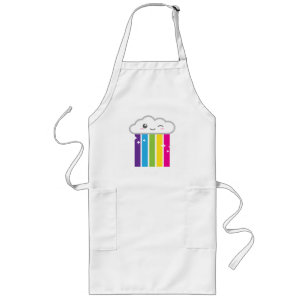 Tablier Long Kawaii Cloud et Rainbow Apron