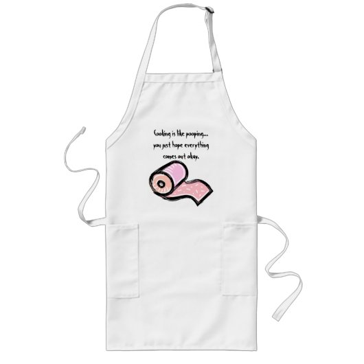 Tablier Long La cuisine est comme pooping… vous juste espoir…. (Devant)