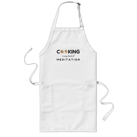 Tablier Long La cuisine est mon genre de méditation - Cuisine a (Devant)