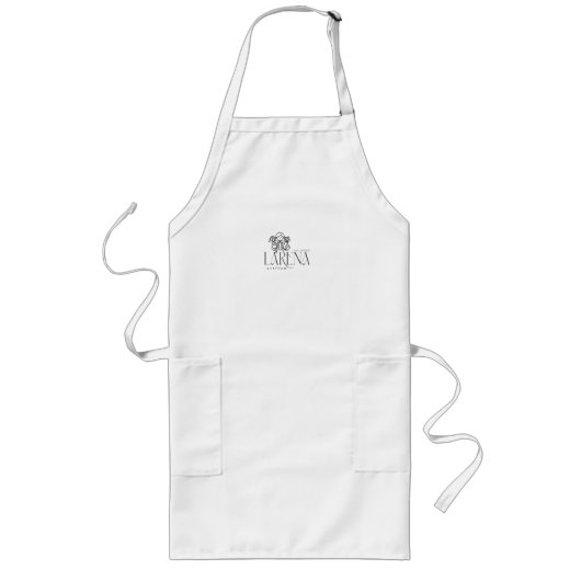 Tablier Long LARENA Artflow – Emblème de logo floral (Devant)