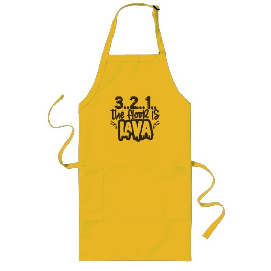 Tablier Long Lava Plancher Jeu Amusant (Devant)