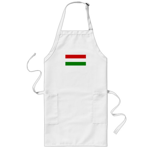 Tablier Long Le drapeau de la Hongrie (Devant)