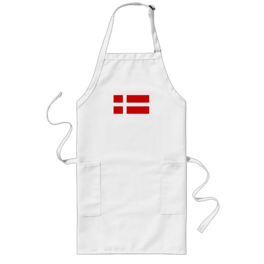 Tablier Long Le drapeau du Danemark (Devant)